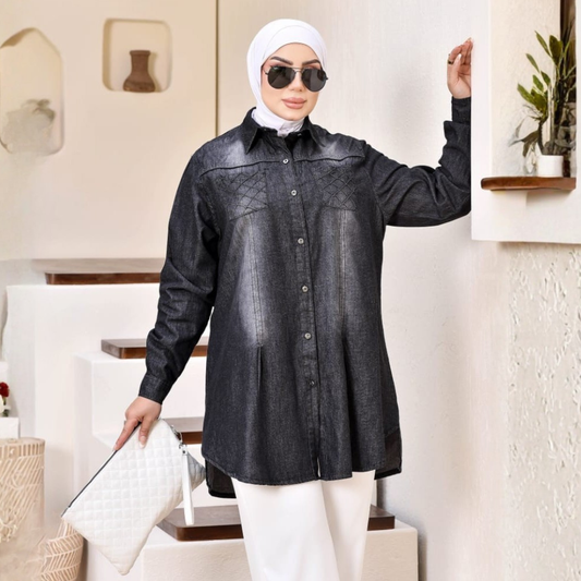 شميز جينز طويل