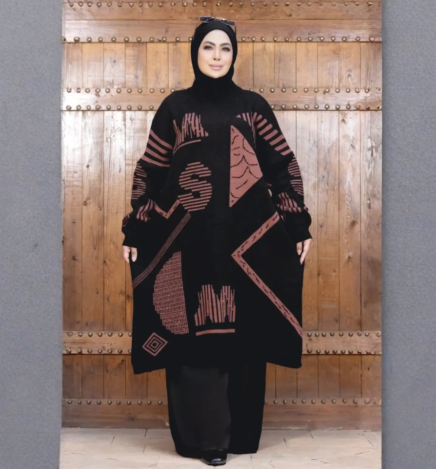 تونك مثلثات منقوش
